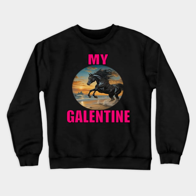 My galentine horse Crewneck Sweatshirt by sailorsam1805